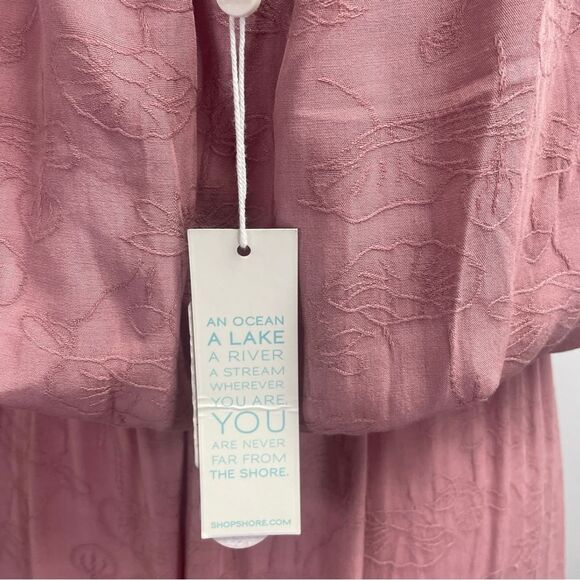 NWT Shore Desert Rose Strapless Maxi Dress. Size XL. floral pink long flowy NEW - Picture 8 of 12